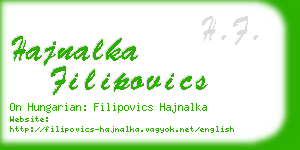 hajnalka filipovics business card